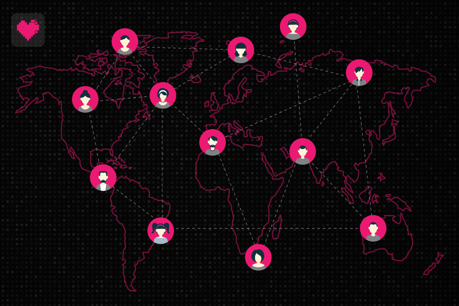 Crypto social media management: community members interacting across social platforms