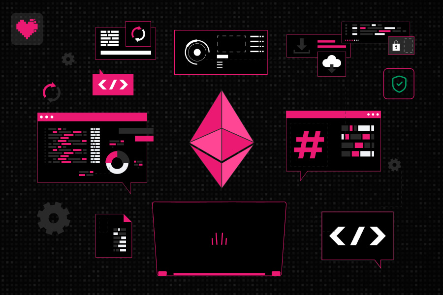 Blockchain programming experts working on distributed ledger solutions