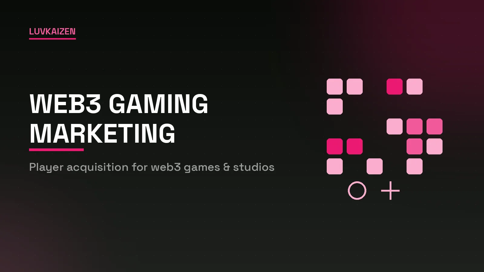 Pixel-style graphic for web3 gaming marketing agency services