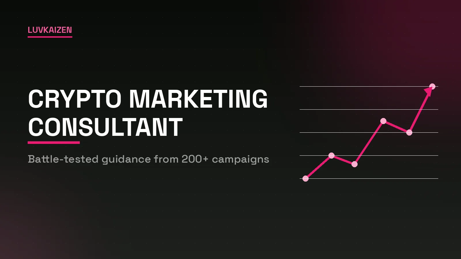 Ascending growth chart for crypto marketing consultant services