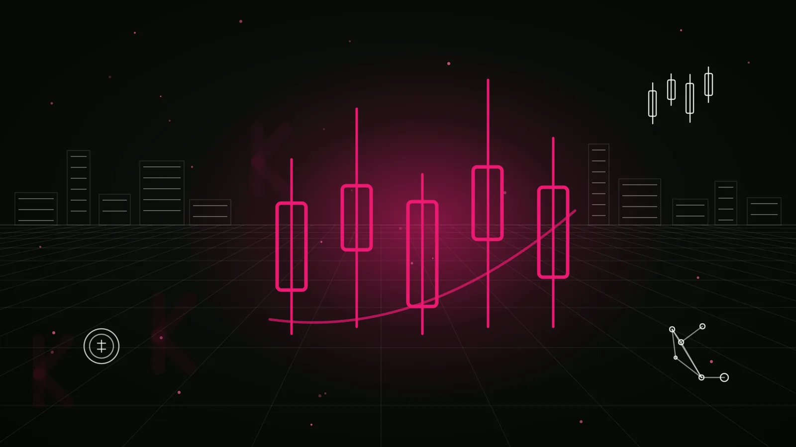 crypto exchange marketing: Cohort Marketing branded hero illustration