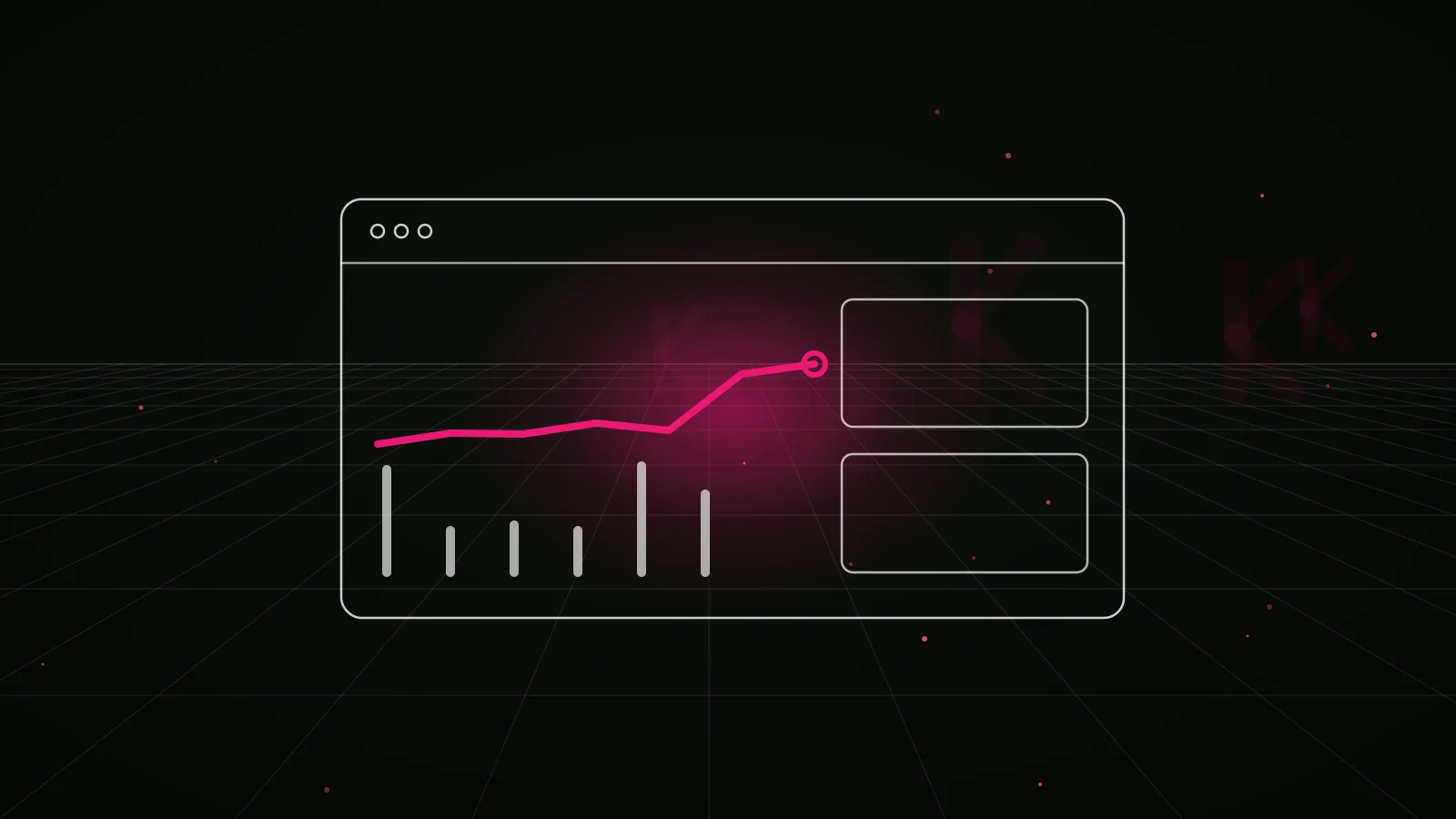 crypto retail marketing agency: results dashboard illustration