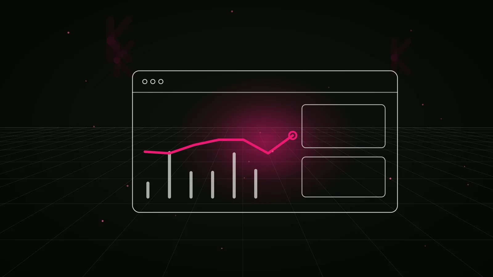 perp dex marketing agency: results dashboard illustration