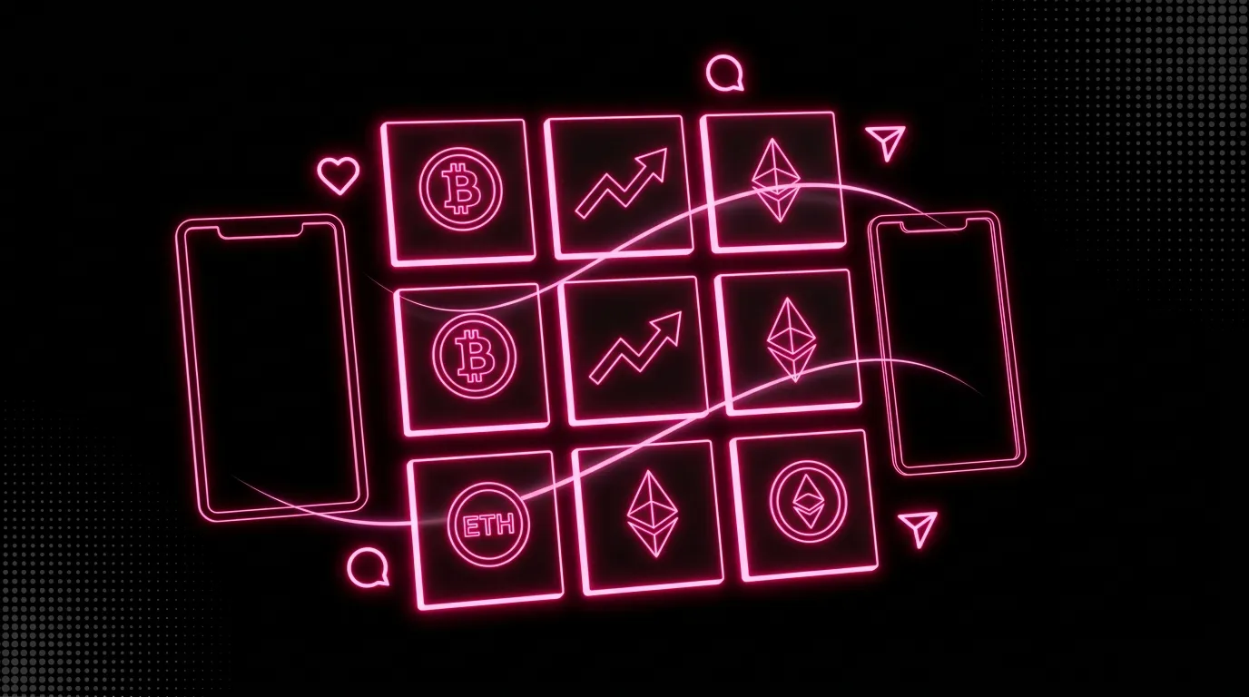 Crypto Instagram marketing agency campaign showing Reels reach and profile conversions