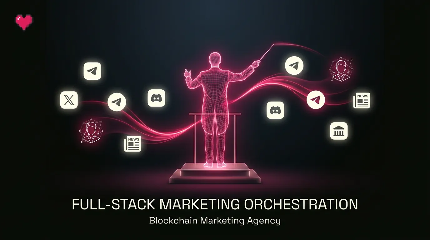 Cohort Marketing blockchain marketing agency hero section image