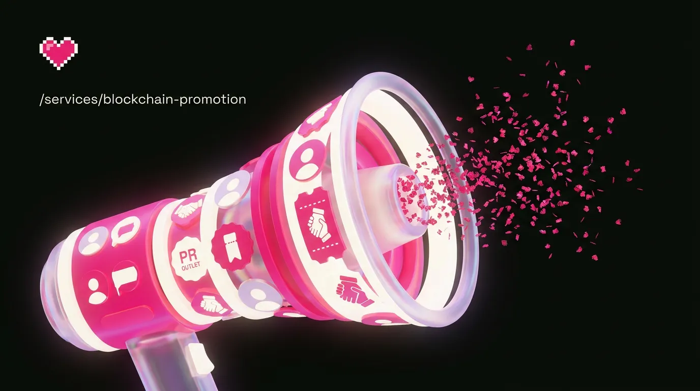 Cohort Marketing blockchain promotion hero section image