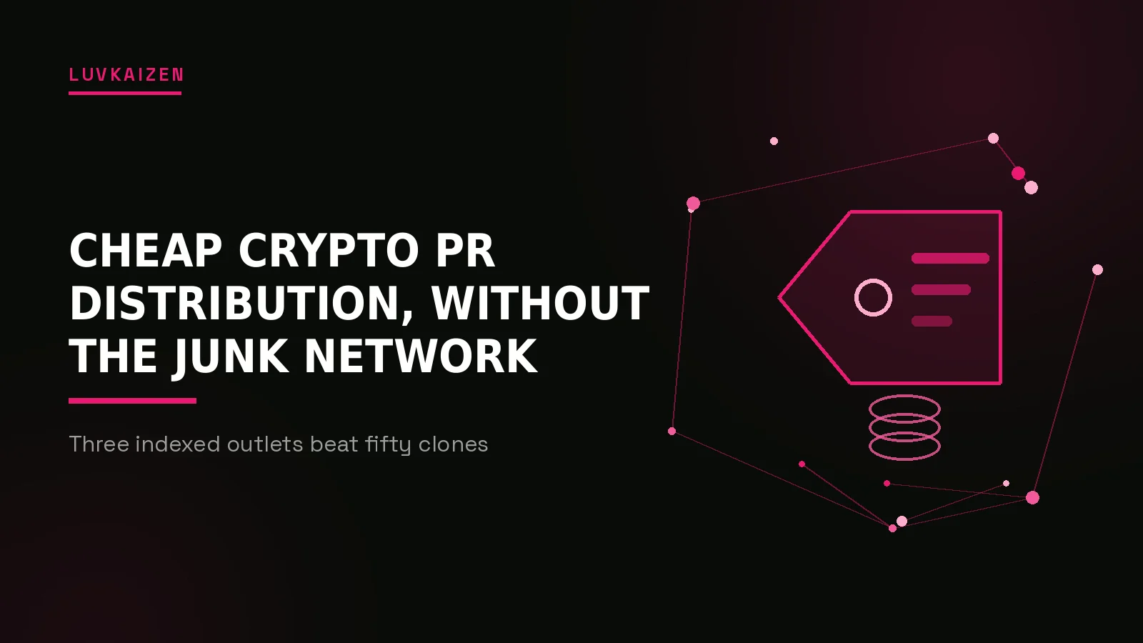 cheap crypto press release distribution: Cohort Marketing branded hero illustration