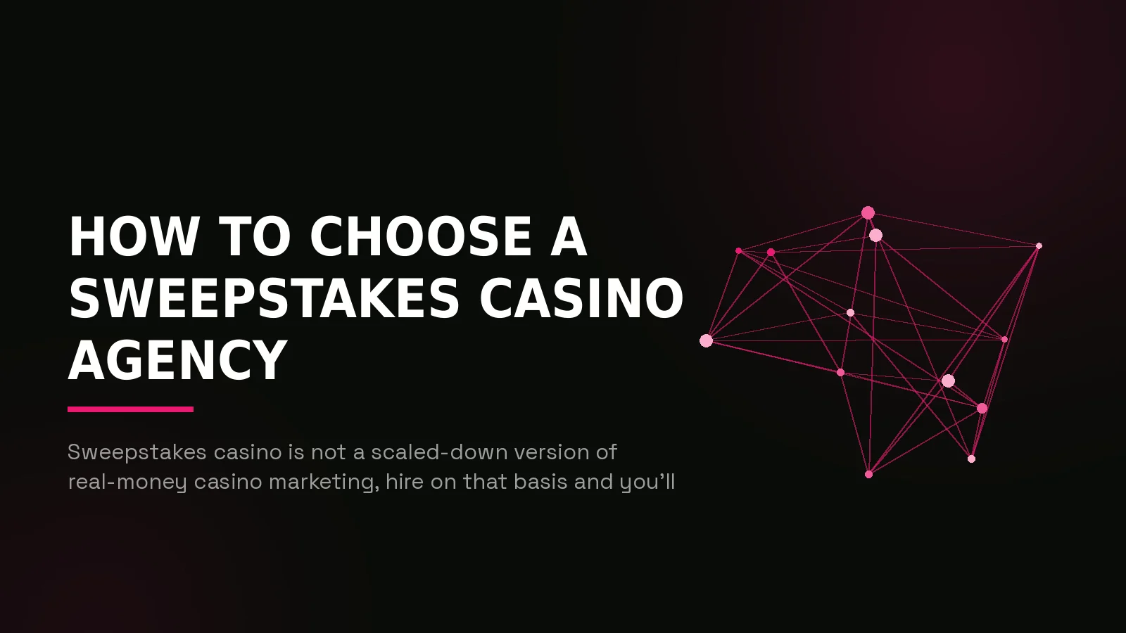 best sweepstakes casino marketing agencies 2026: network reach illustration