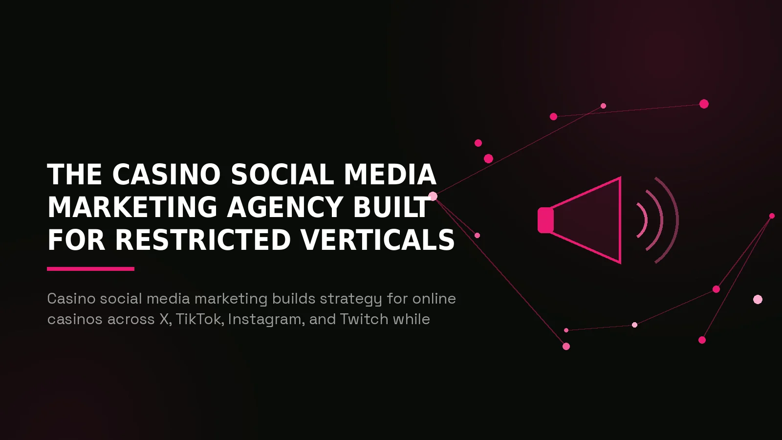 casino social media marketing agency: hero illustration