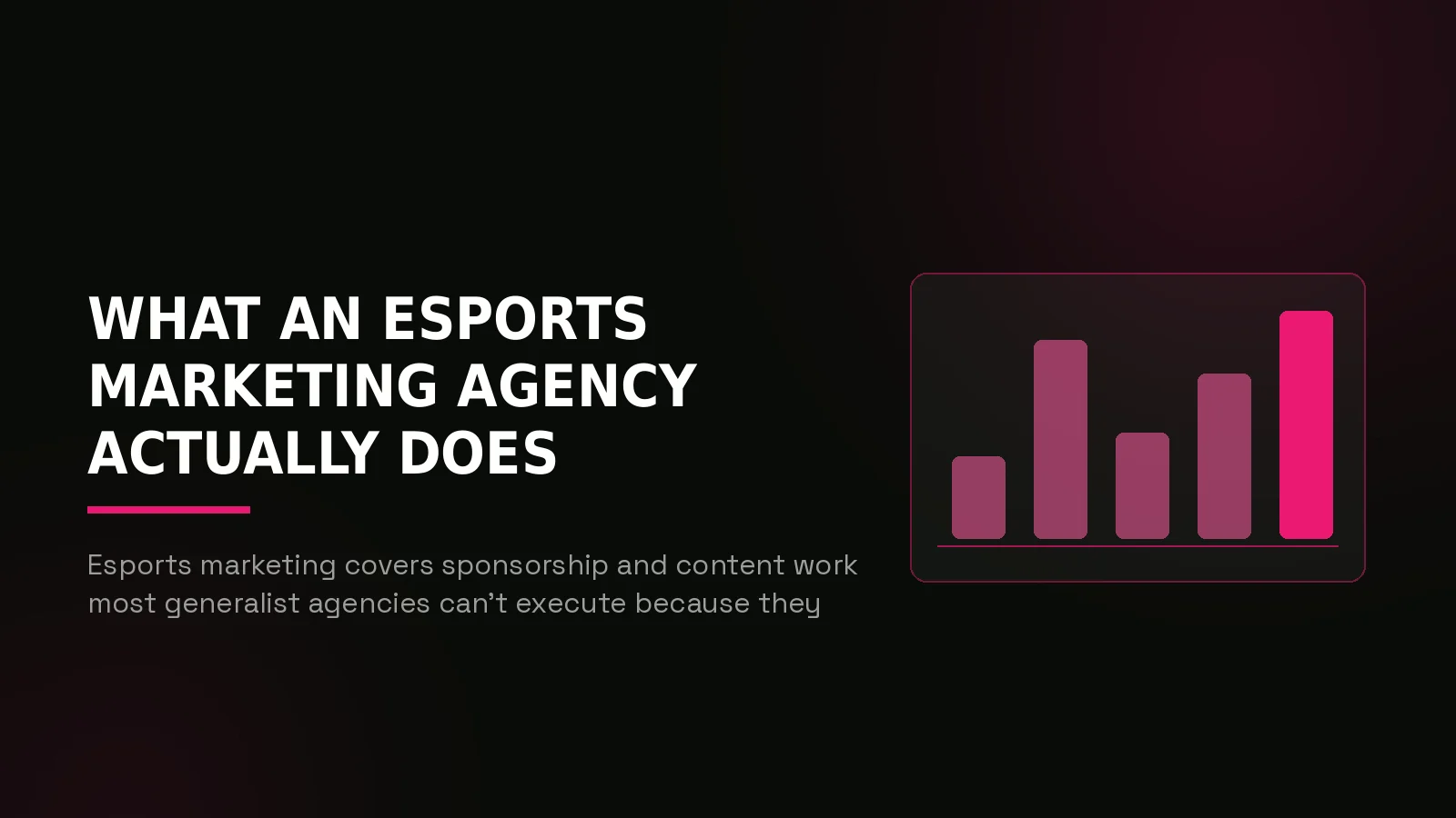 esports marketing agency: why-us stat panel illustration