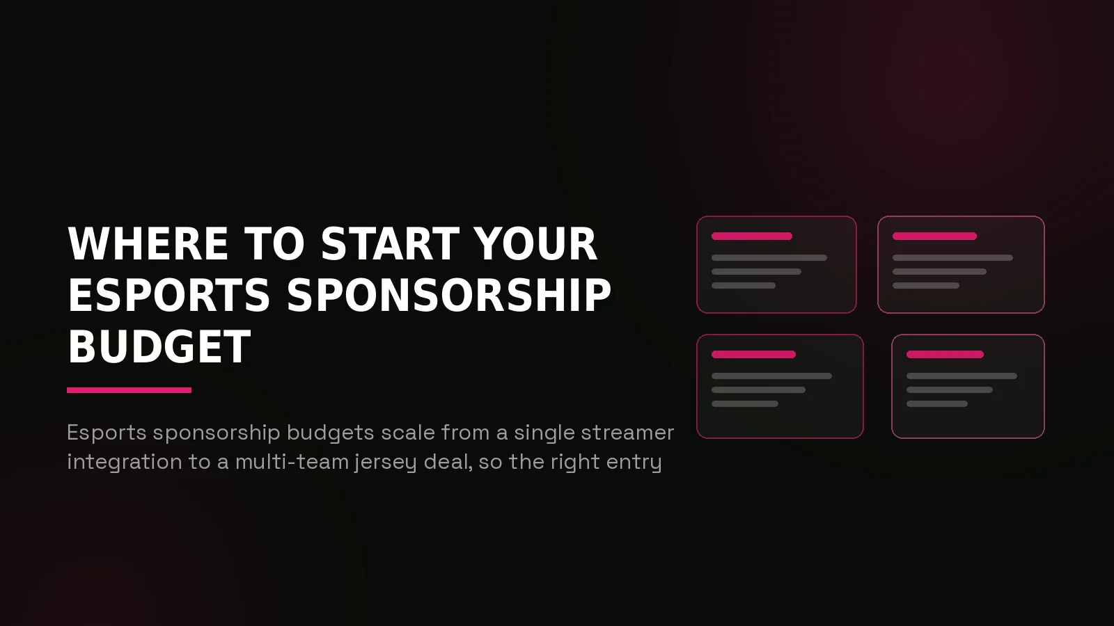 esports marketing agency: recap composition illustration