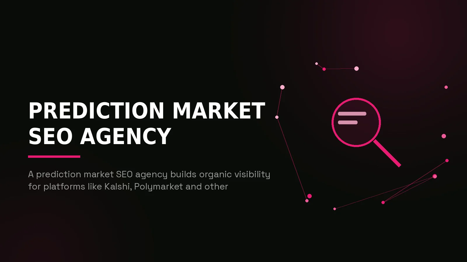 prediction market seo agency: hero illustration