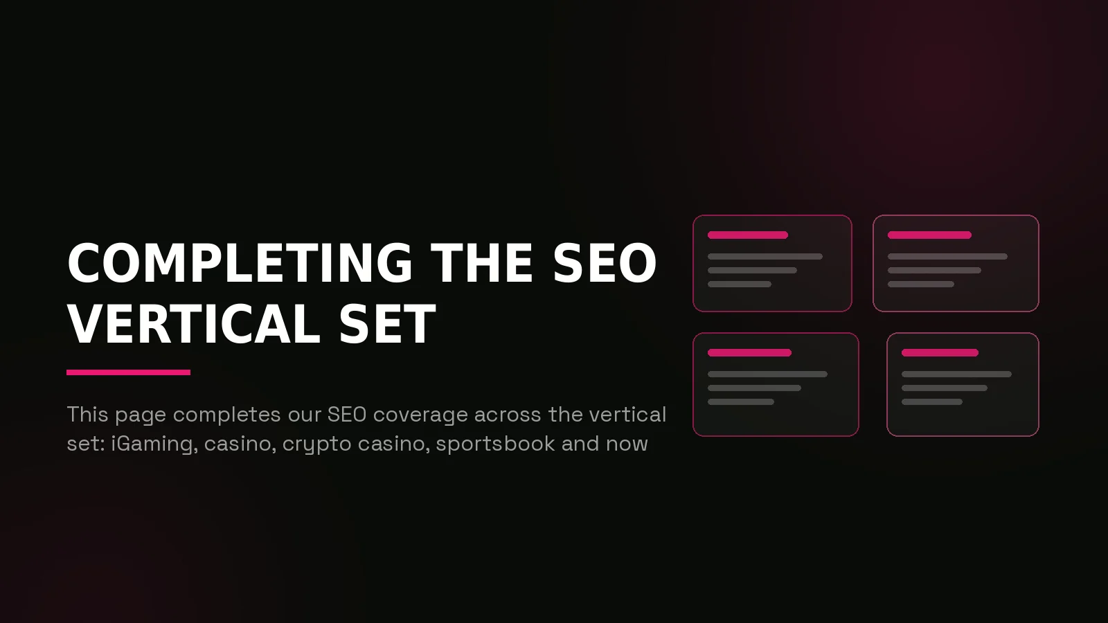 prediction market seo agency: recap composition illustration