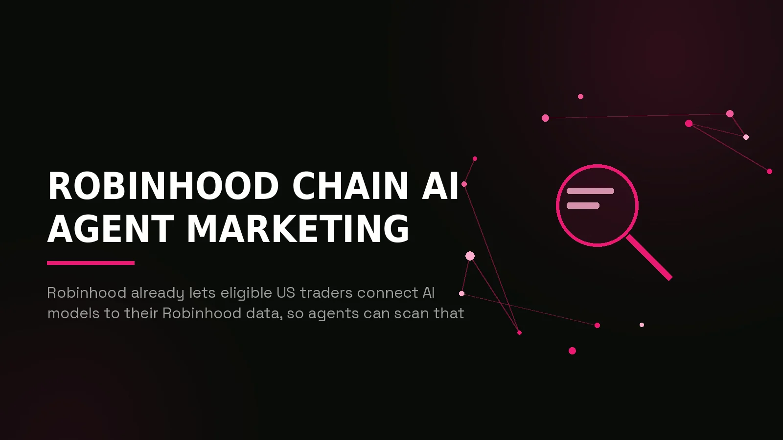 robinhood chain ai agent marketing: hero illustration