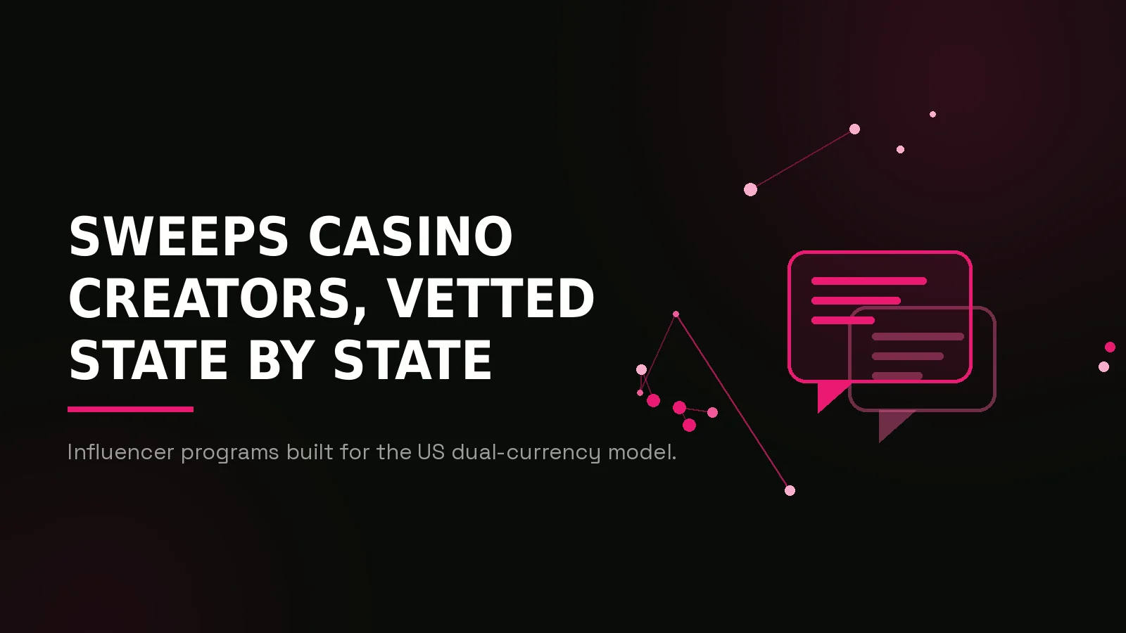 sweepstakes casino influencer marketing agency: hero illustration